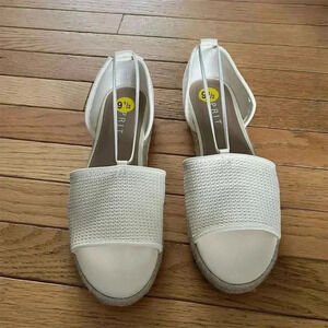 Esprit Women's Espadrille Sandals Cream Open Toe Size 9.5 Casual Summer